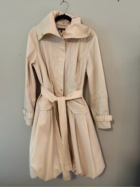 Samuel Dong Light Beige Trench Coat with Tie Belt